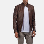 Dean Schwarz Leder-Bikerjacke für Herren – Zusätzliche Produktansicht 1