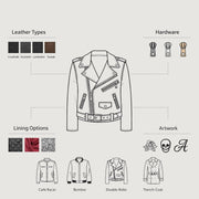 Classic Full-Grain Leather Bomber Jacket - Rückansicht mit passgenauen Schultern &amp; sauberem Saum