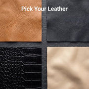 Detailansicht of Classic Collar &amp; Heavy-Duty Zipper Hardware on Design Your Custom Leather Jacket | Free Shipping &amp; Alteration
