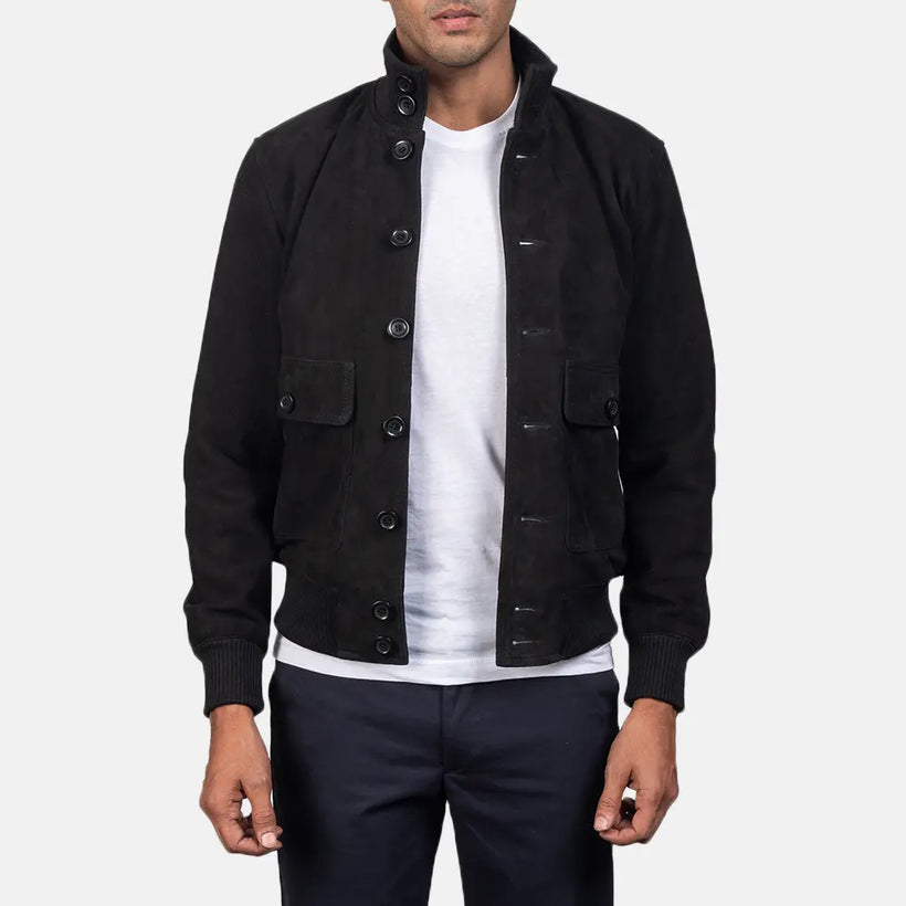 Eaton Leder-Bomberjacke für Herren