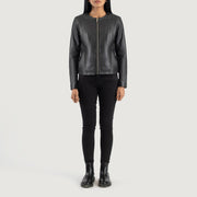 Elixir Collarless Lederjacke für Damen – Zusätzliche Produktansicht 3