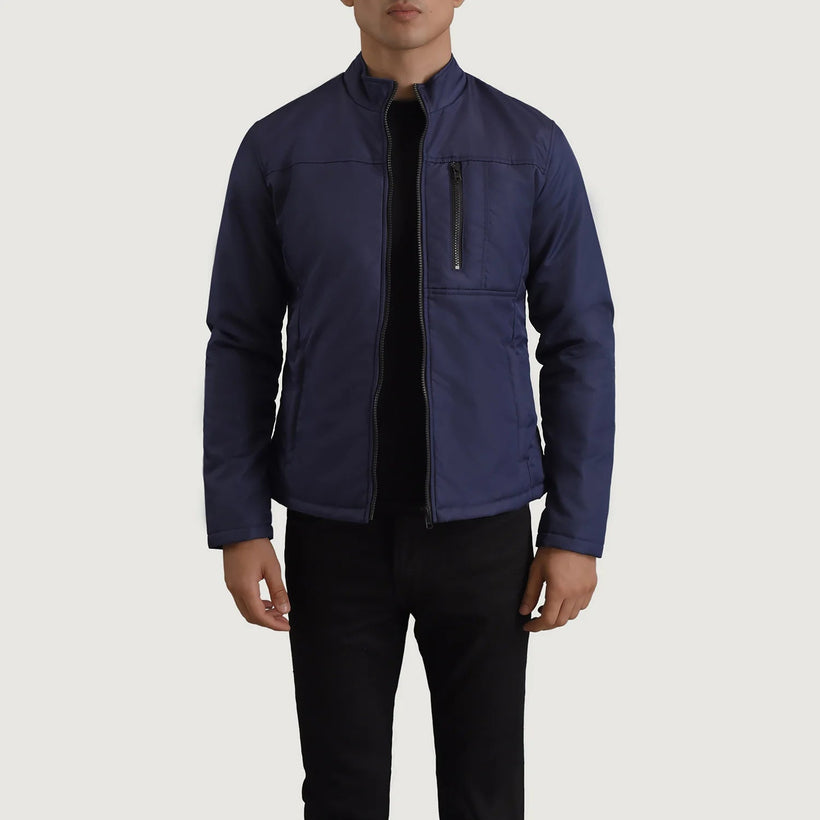 Elliot Blau Lightweight Lederjacke für Herren
