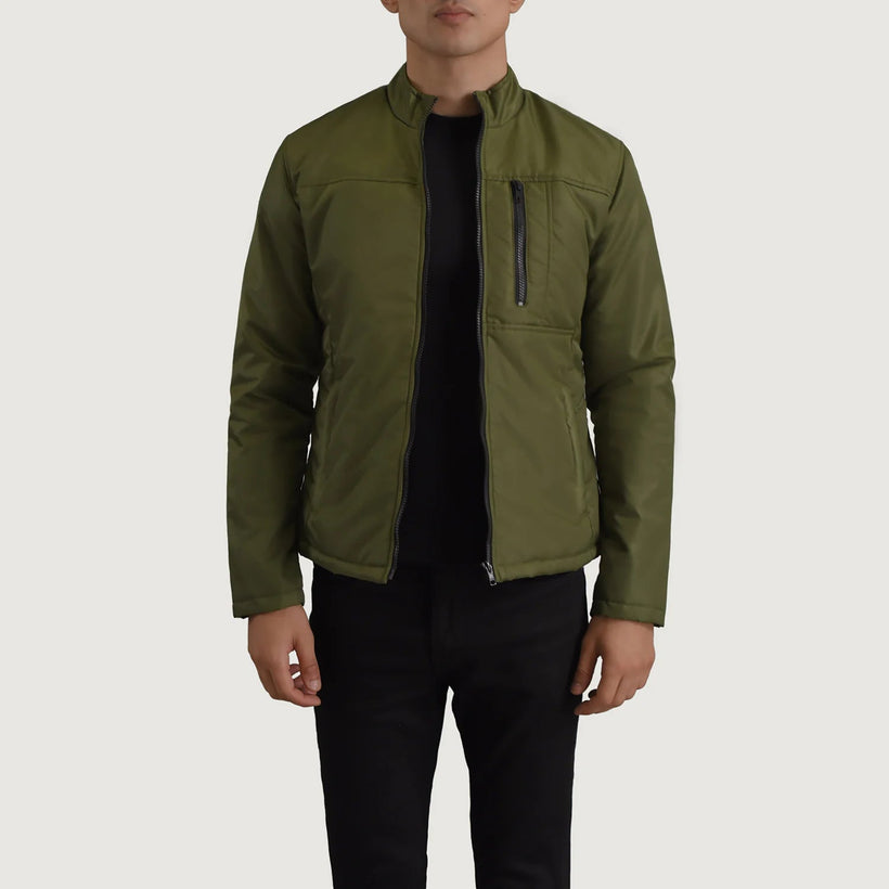 Elliot Grün Lightweight Lederjacke für Herren