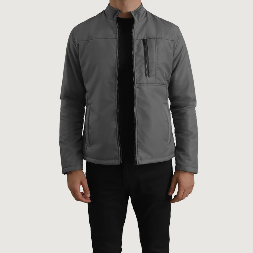 Elliot Grau Lightweight Lederjacke für Herren