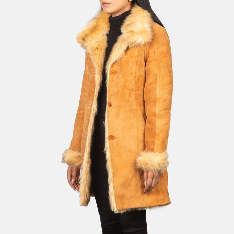 Erica Shearling Ledermantel für Damen