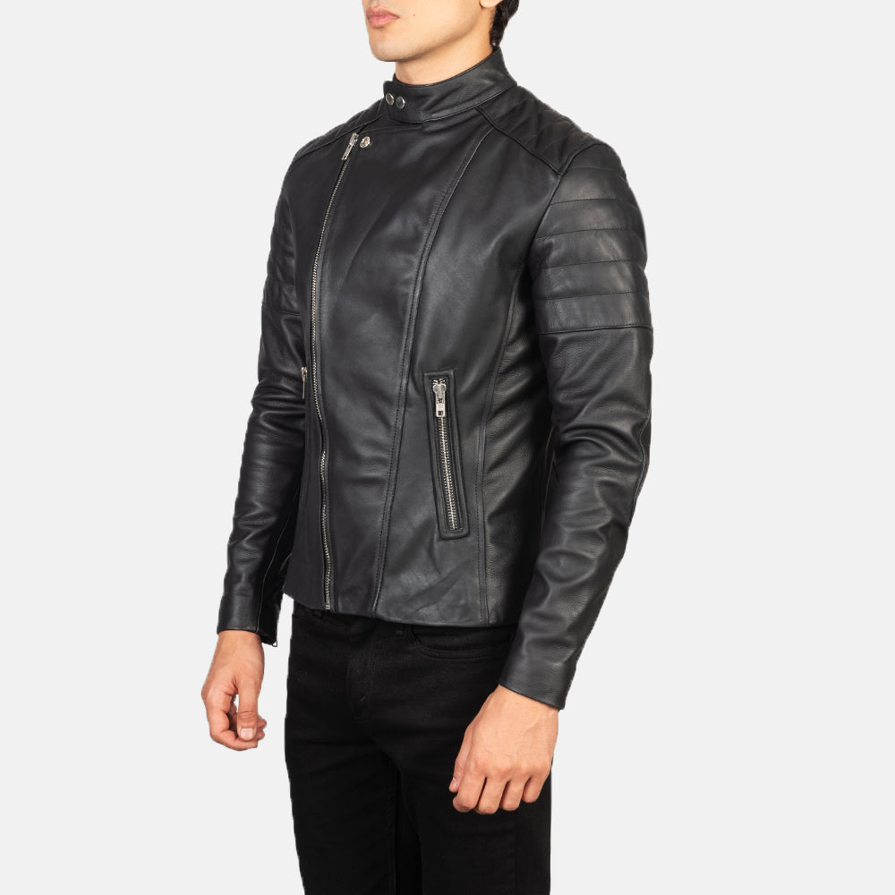 Mocha Brown Goatskin Suede Biker Jacket - Rückansicht mit passgenauen Schultern &amp; sauberem Saum