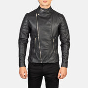 Detailansicht of Band with Snap Buttons &amp; Zipper Hardware on Men's Faisor Mocha Suede Biker Jacket