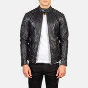 Men's Fernando Quilted Brown Suede Biker Jacket in Brown Goatskin Suede - Vorderansicht &amp; maßgeschneiderte Silhouette | Online Kaufen