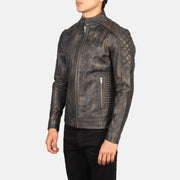 Fernando Gesteppt Leder-Bikerjacke für Herren – Zusätzliche Produktansicht 2