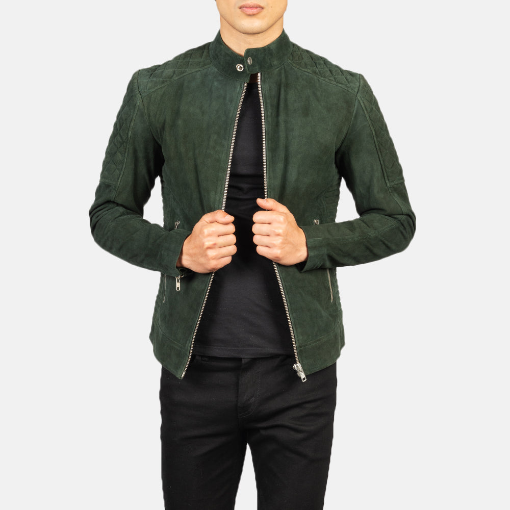 Fernando Gesteppt Leder-Bikerjacke für Herren – Zusätzliche Produktansicht 1
