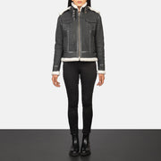 Fiona Hooded Lammfelljacke für Damen – Zusätzliche Produktansicht 3