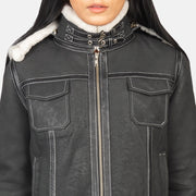 Fiona Hooded Lammfelljacke für Damen – Zusätzliche Produktansicht 6