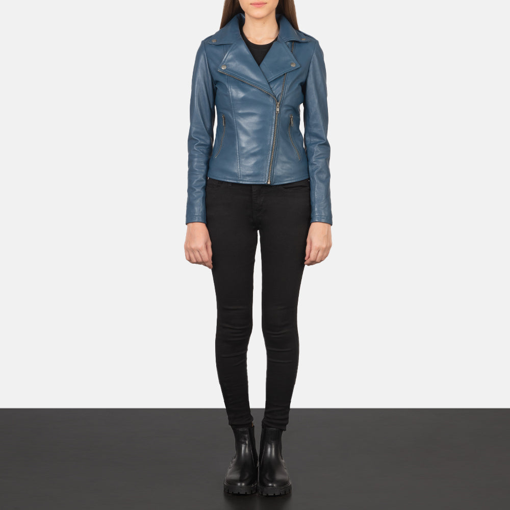 Flashback Leder-Bikerjacke für Damen – Zusätzliche Produktansicht 3