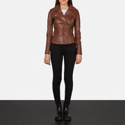 Flashback Leder-Bikerjacke für Damen – Zusätzliche Produktansicht 4