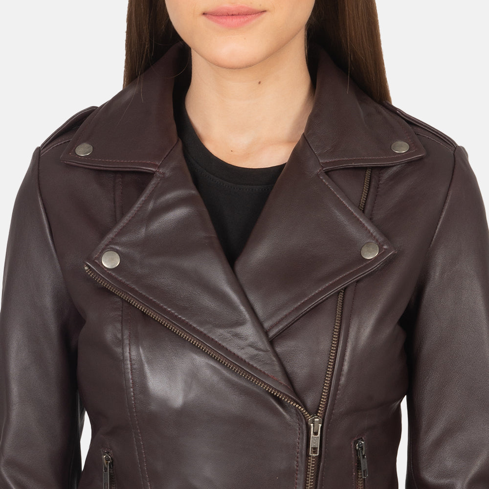 Flashback Leder-Bikerjacke für Damen – Zusätzliche Produktansicht 6