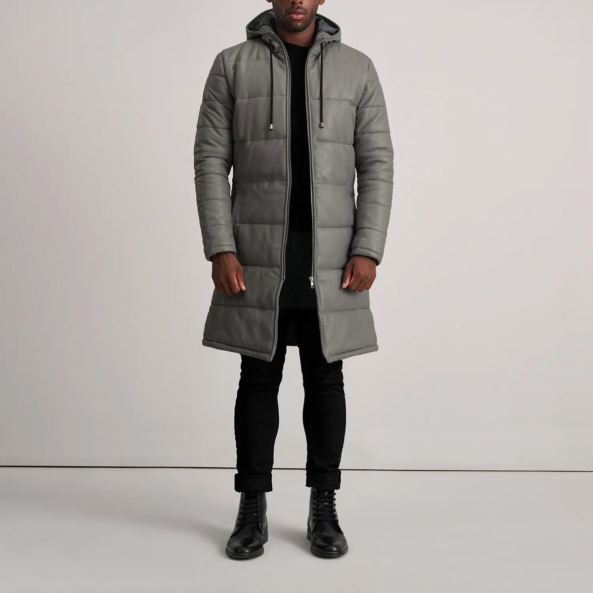 
Floyd Ledermantel Hellbraun Puffer Lederjacke für Herren – alternate product view 3