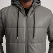 
Floyd Ledermantel Hellbraun Puffer Lederjacke für Herren – alternate product view 4