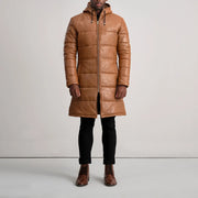 
Floyd Ledermantel Hellbraun Puffer Lederjacke für Herren – alternate product view 3