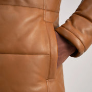 
Floyd Ledermantel Hellbraun Puffer Lederjacke für Herren – alternate product view 6