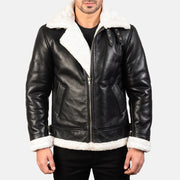 
Francis B-3 Schwarz Leder-Bomberjacke für Herren – alternate product view 1