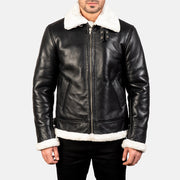 
Francis B-3 Schwarz Leder-Bomberjacke für Herren – alternate product view 4