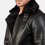 
Francis B-3 Schwarz Leder-Bomberjacke für Herren – alternate product view 6