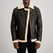 
Francis B-3 Schwarz Leder-Bomberjacke für Herren – alternate product view 1