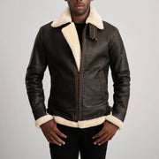 
Francis B-3 Schwarz Leder-Bomberjacke für Herren – alternate product view 4