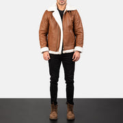 
Francis B-3 Schwarz Leder-Bomberjacke für Herren – alternate product view 3