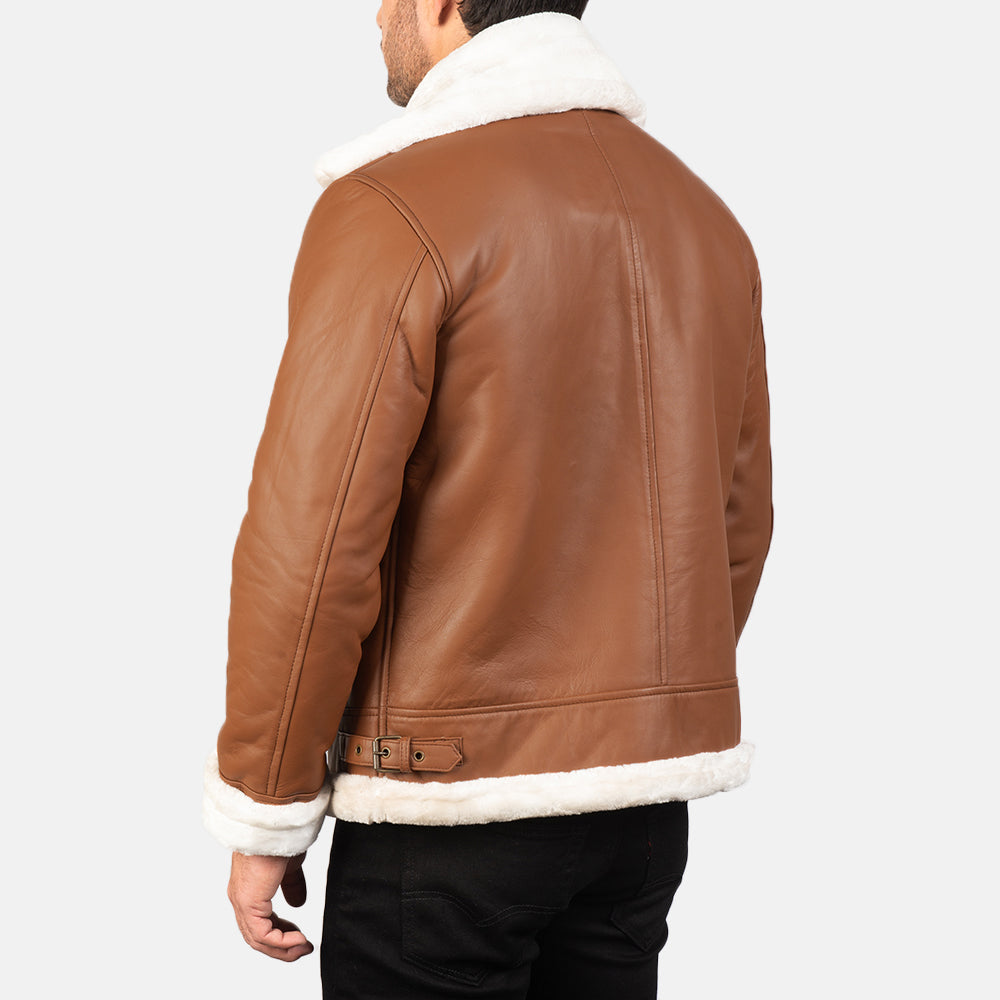 
Francis B-3 Schwarz Leder-Bomberjacke für Herren – alternate product view 5