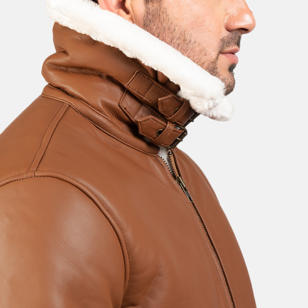
Francis B-3 Schwarz Leder-Bomberjacke für Herren – alternate product view 6
