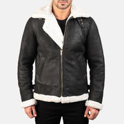 
Francis B-3 Schwarz Leder-Bomberjacke für Herren – alternate product view 1