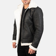 
Francis B-3 Schwarz Leder-Bomberjacke für Herren – alternate product view 2
