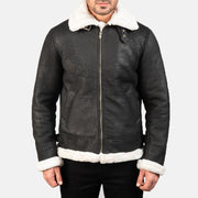
Francis B-3 Schwarz Leder-Bomberjacke für Herren – alternate product view 4