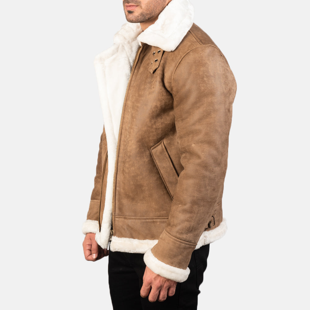 
Francis B-3 Schwarz Leder-Bomberjacke für Herren – alternate product view 2