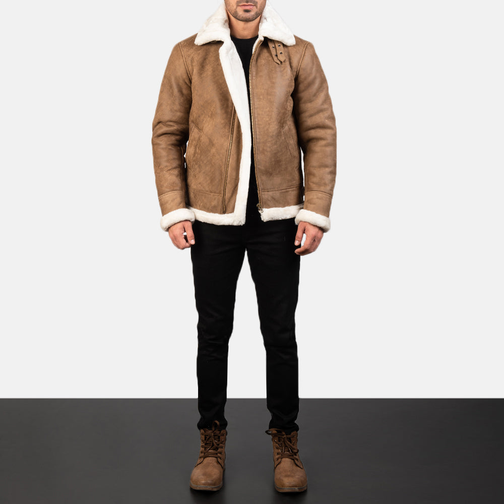 
Francis B-3 Schwarz Leder-Bomberjacke für Herren – alternate product view 3