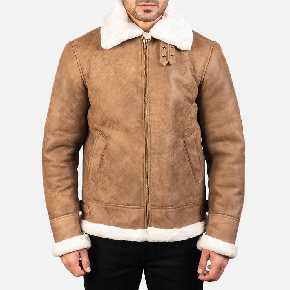 
Francis B-3 Schwarz Leder-Bomberjacke für Herren – alternate product view 4