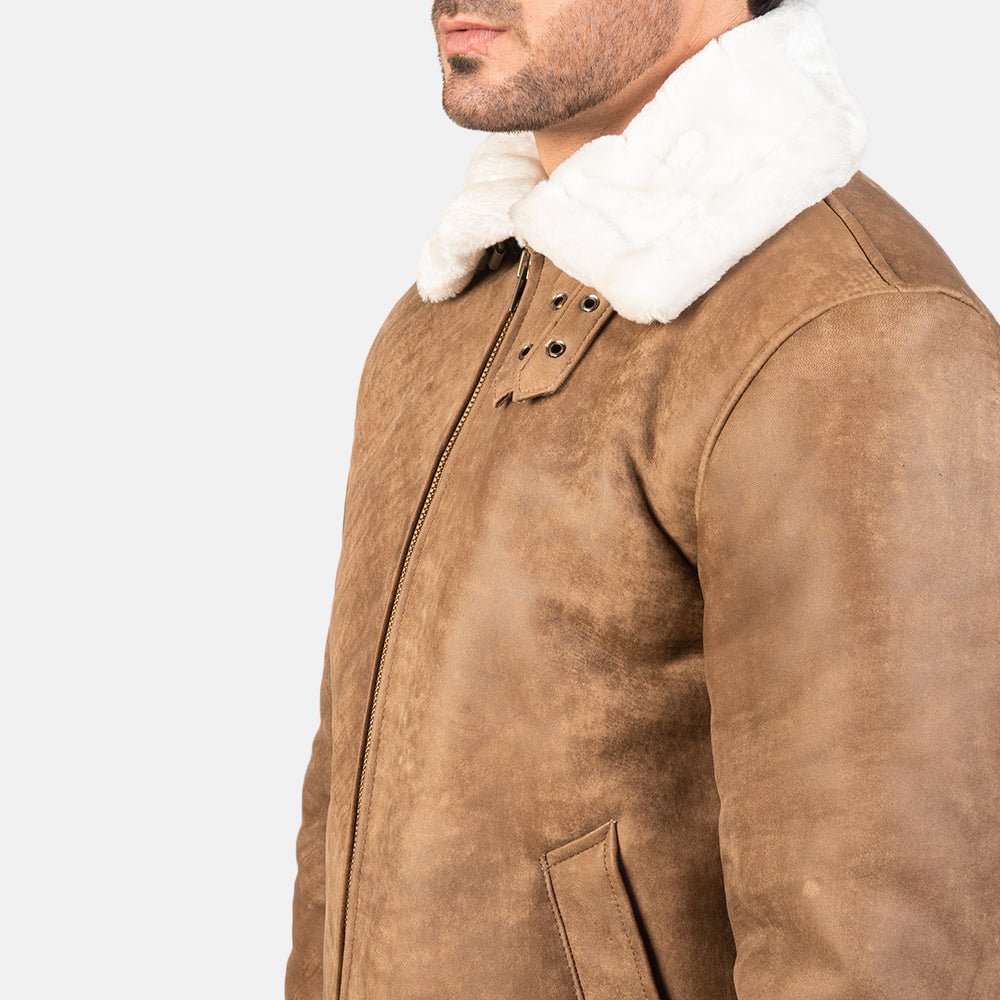 
Francis B-3 Schwarz Leder-Bomberjacke für Herren – alternate product view 6