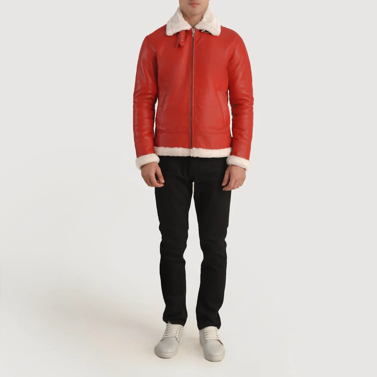 
Francis B-3 Schwarz Leder-Bomberjacke für Herren – alternate product view 3