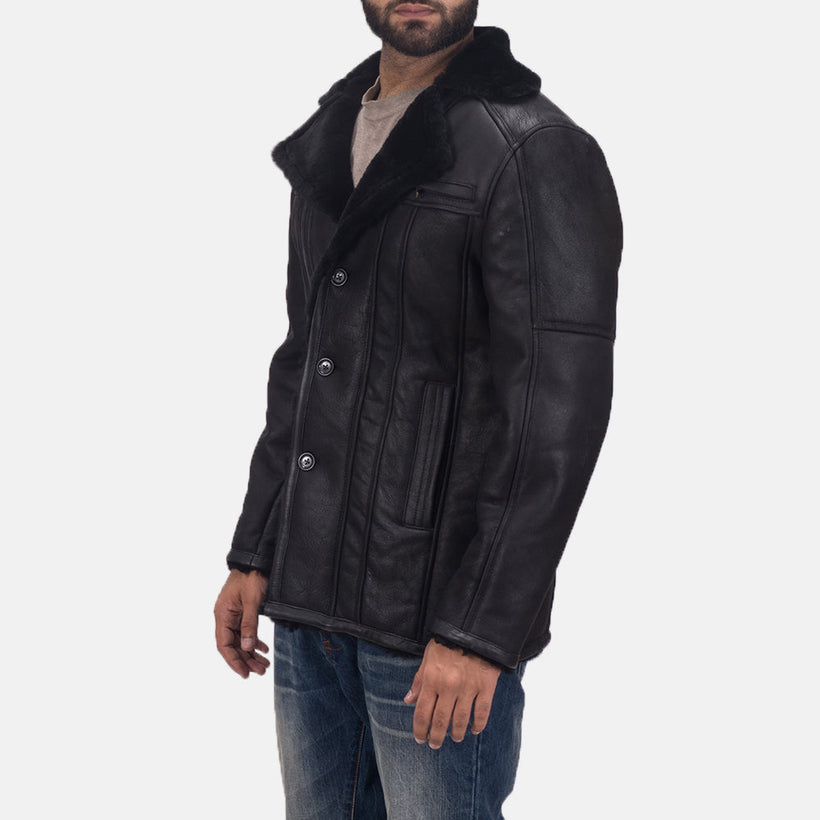 Furcliff Double Face Shearling Ledermantel für Herren
