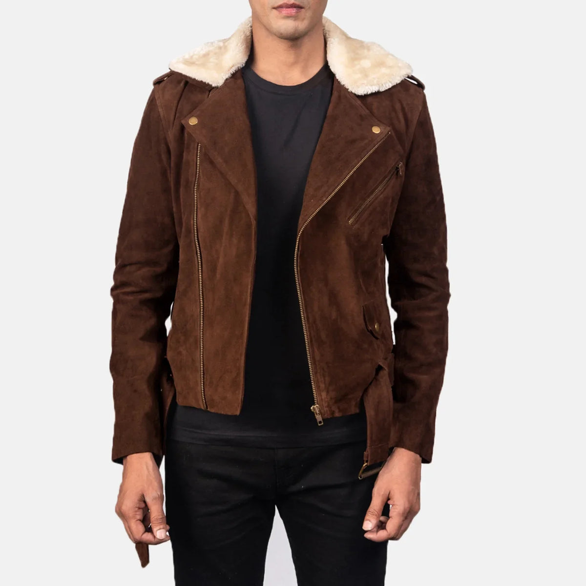 Furton Leder-Bikerjacke für Herren – Zusätzliche Produktansicht 1