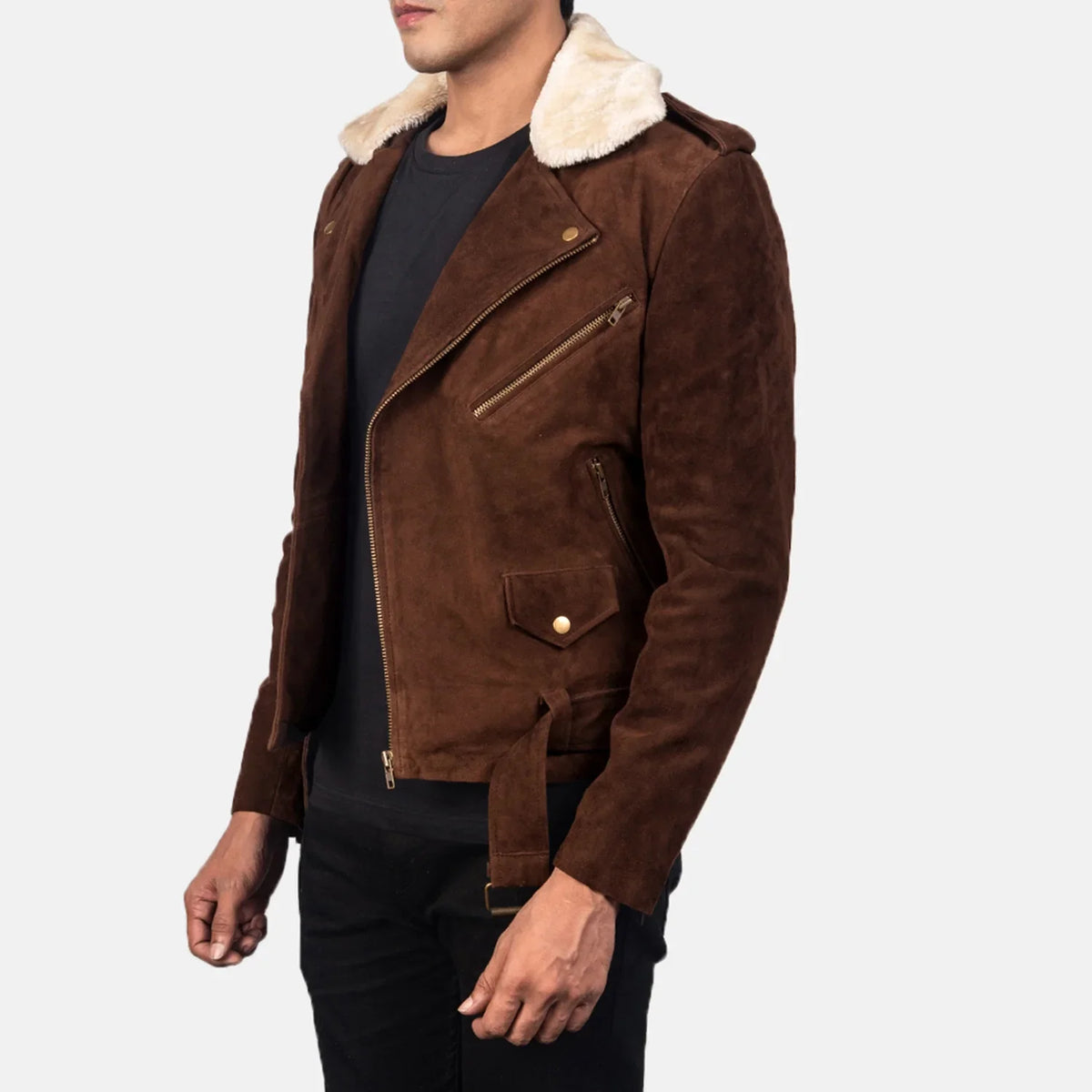 Furton Leder-Bikerjacke für Herren – Zusätzliche Produktansicht 2