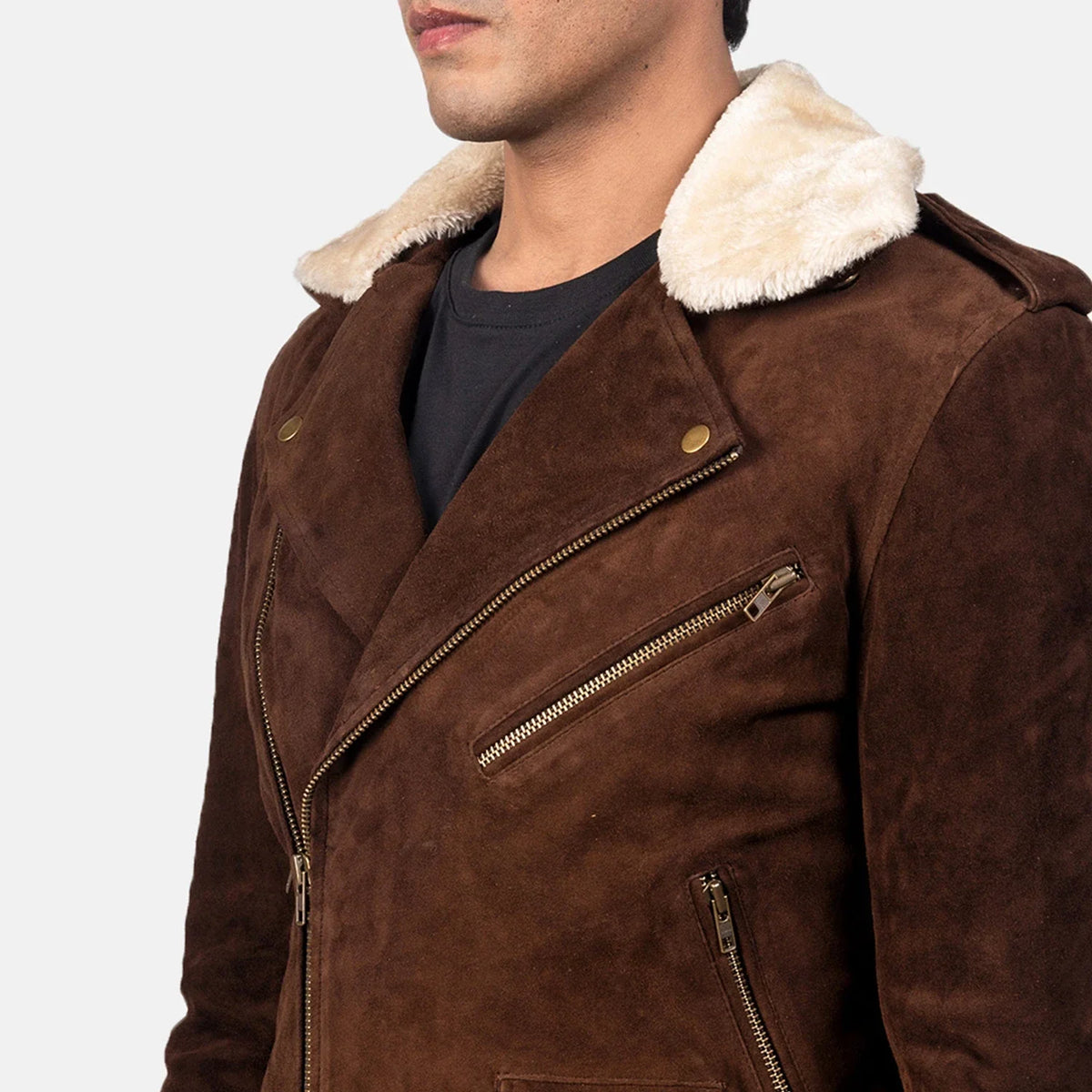 Furton Leder-Bikerjacke für Herren – Zusätzliche Produktansicht 6