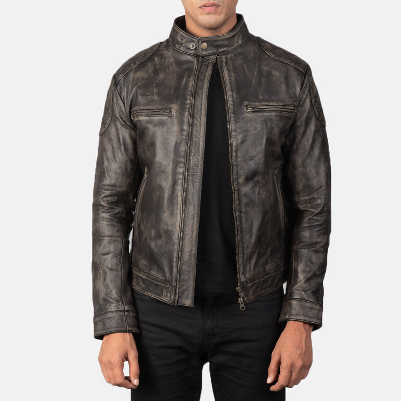 Gatsby Vintage-Braun Lederjacke für Herren