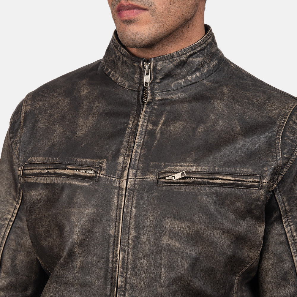 Ionic Leder-Bikerjacke für Herren – Zusätzliche Produktansicht 5