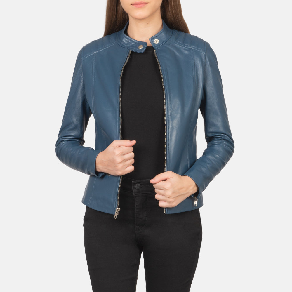 Kelsee Leder-Bikerjacke für Damen – Zusätzliche Produktansicht 1
