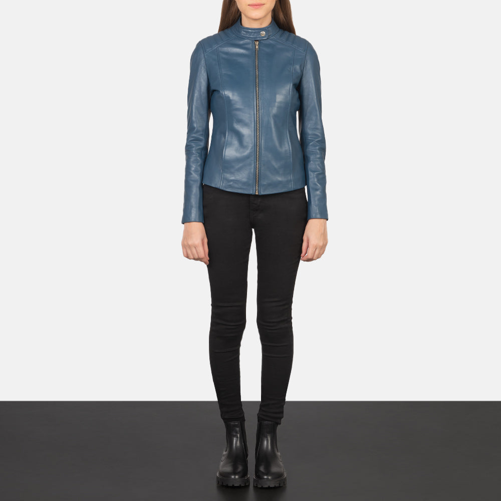 Kelsee Leder-Bikerjacke für Damen – Zusätzliche Produktansicht 3