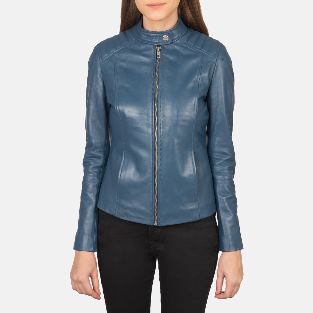Kelsee Leder-Bikerjacke für Damen – Zusätzliche Produktansicht 4
