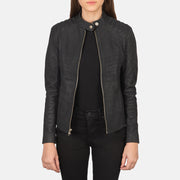 Kelsee Leder-Bikerjacke für Damen – Zusätzliche Produktansicht 1