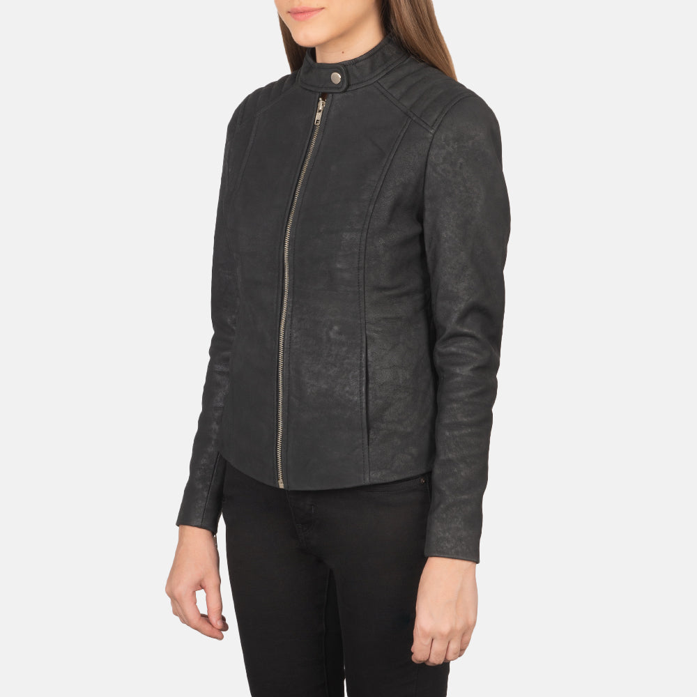 Kelsee Leder-Bikerjacke für Damen – Zusätzliche Produktansicht 2